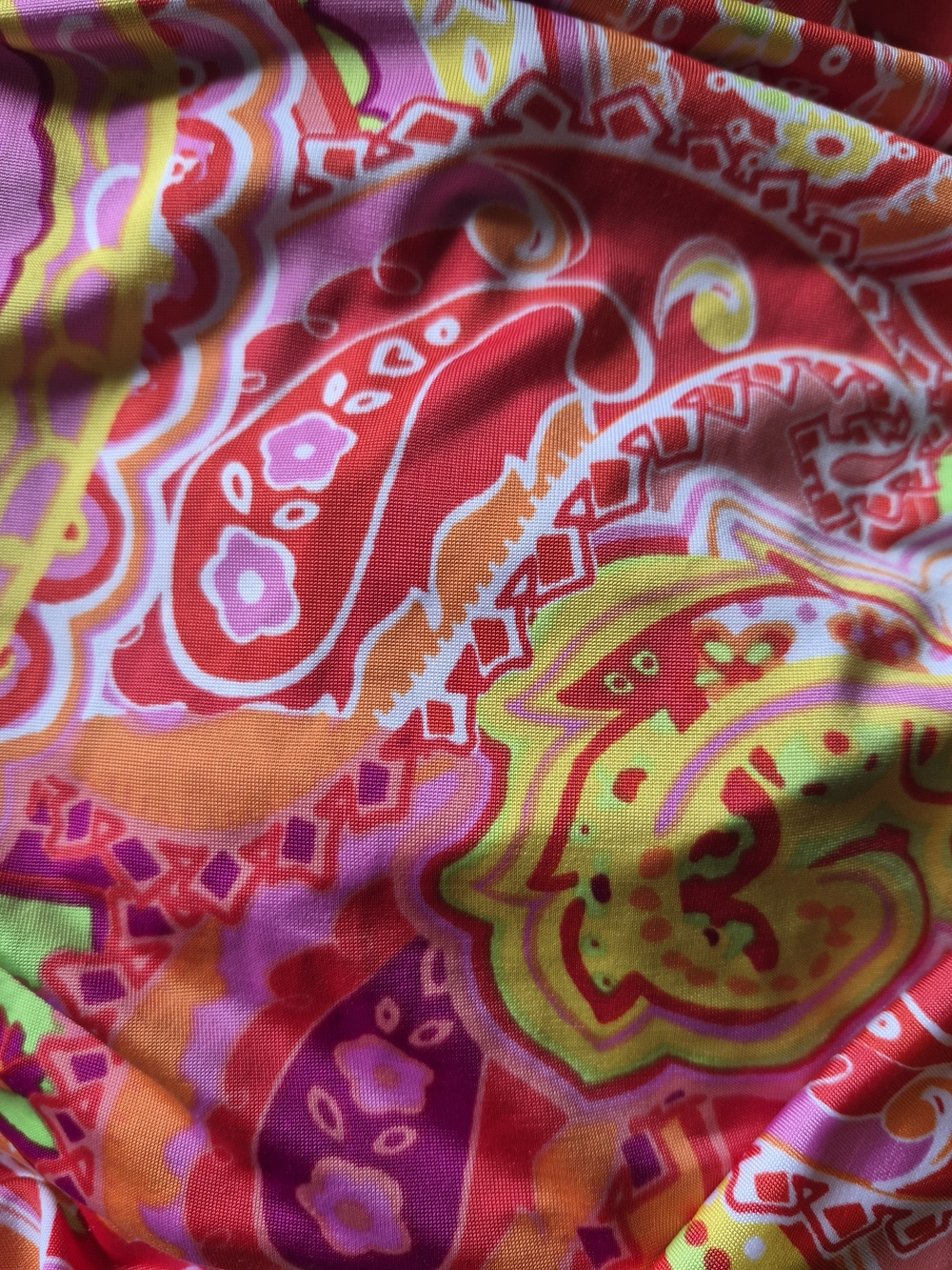 Chaps Pink & Red Paisley Midi Dress - Picture 8 of 8